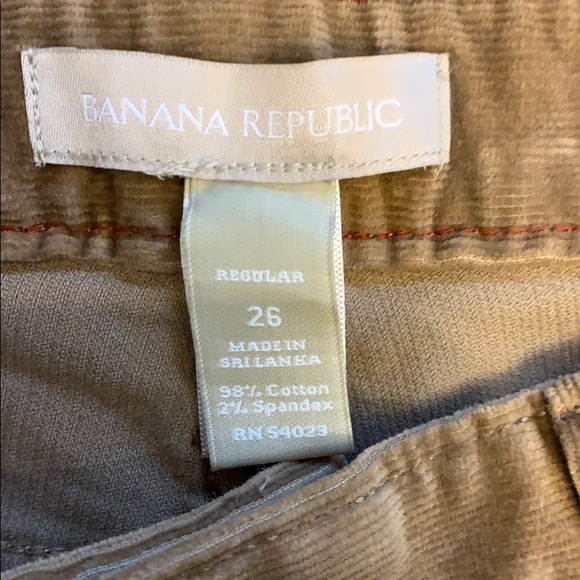 EUC Banana Republic Camel Colored Corduroys; Sz 26 - Picture 4 of 4